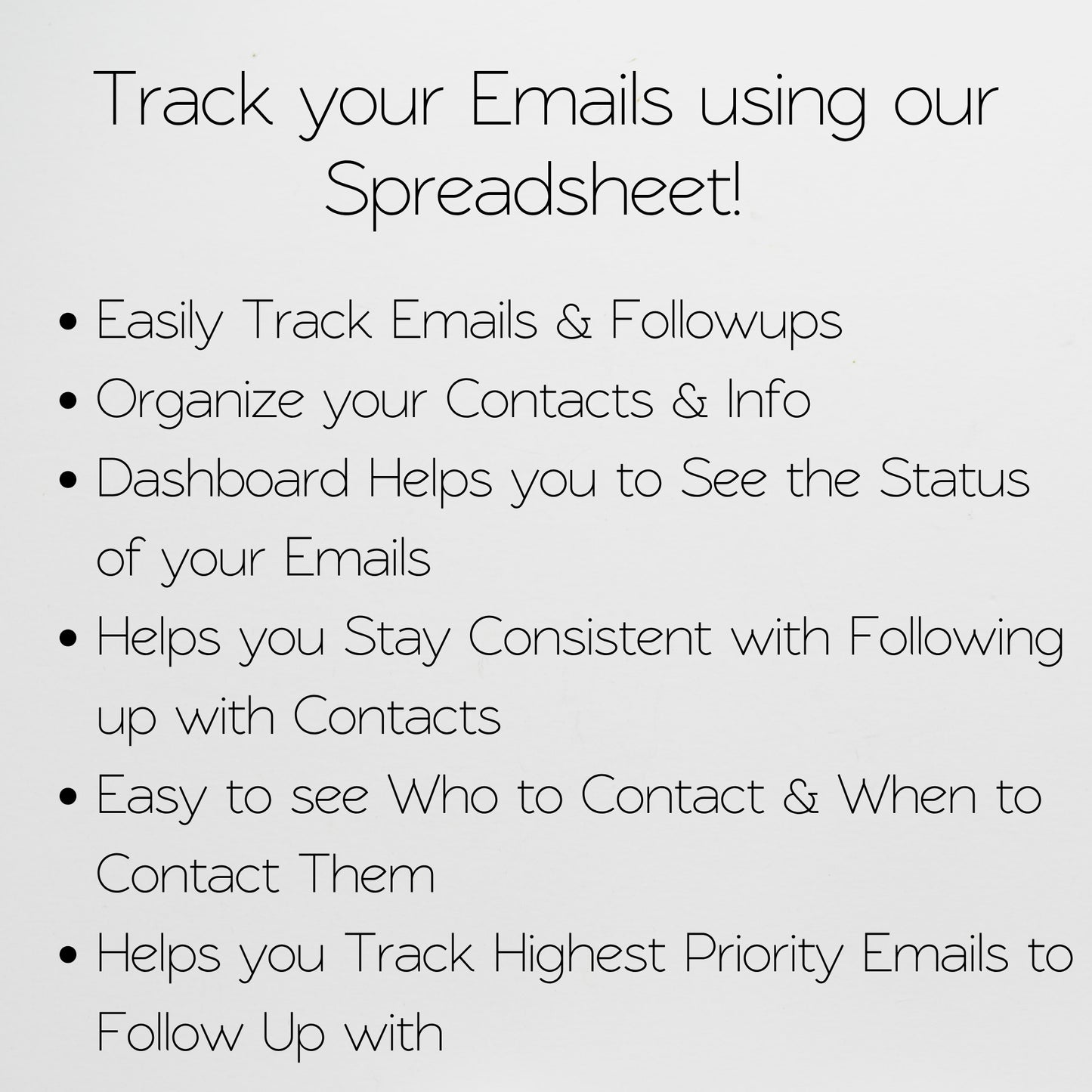 Email Tracker Spreadsheet Template Google Sheets and Excel Spreadsheet