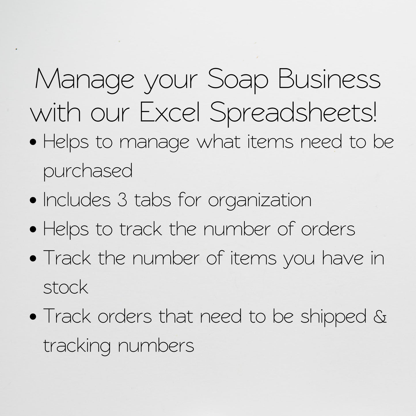 Soap Business Inventory Spreadsheet Google Sheets