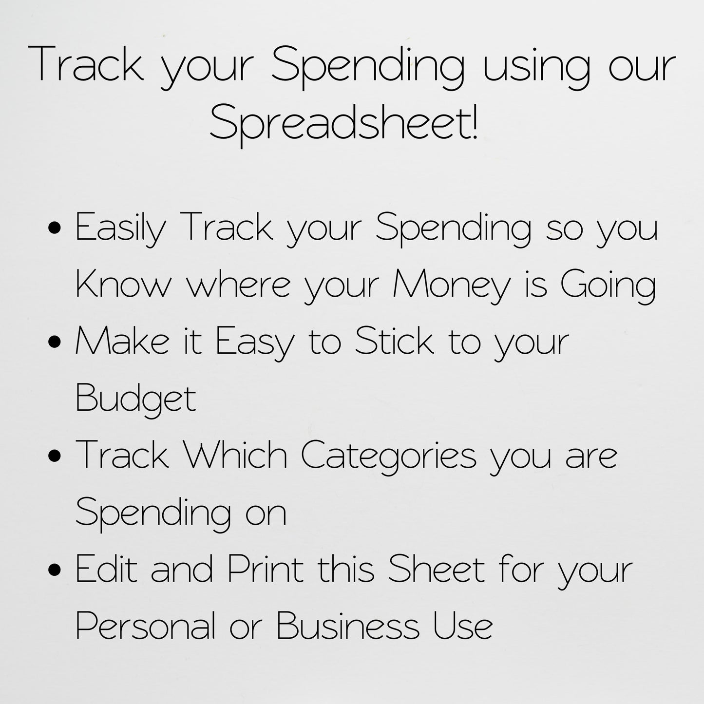 Spending Tracker Google Sheets Template and Excel Spreadsheet