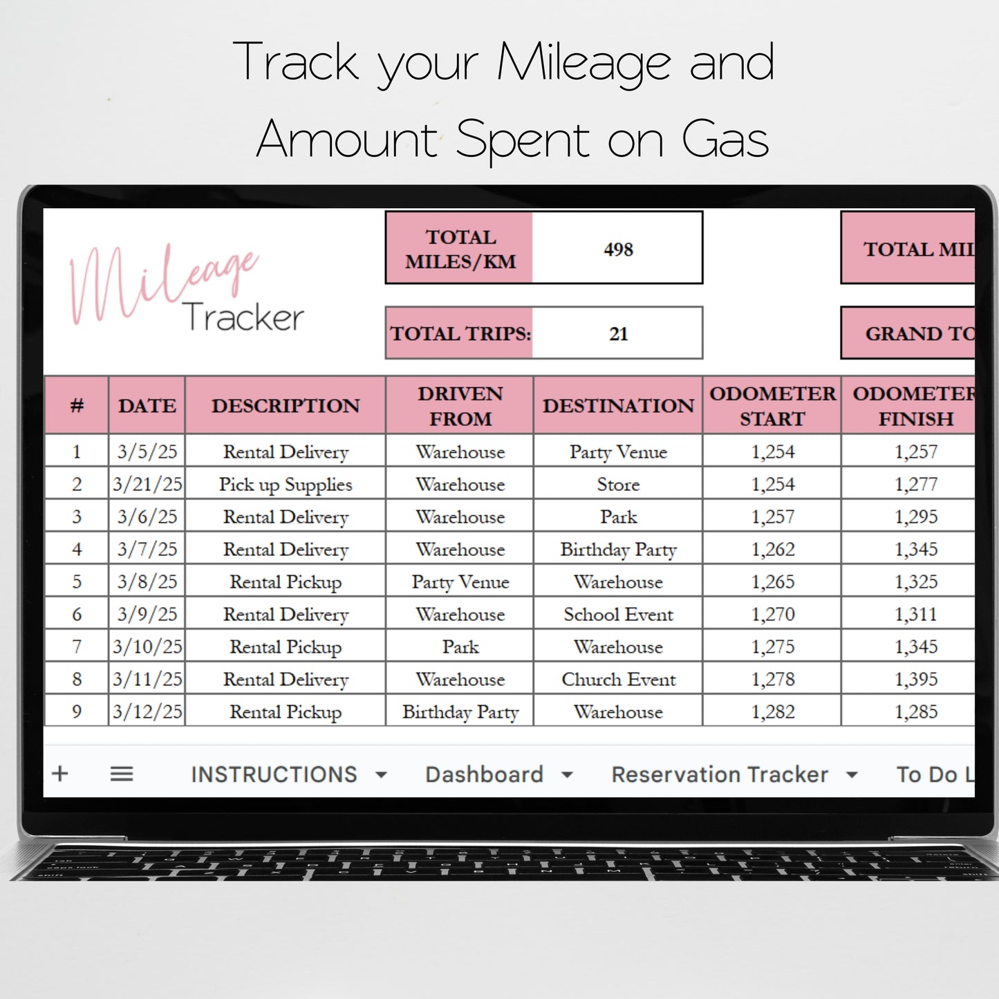 Bounce House Business Planner Template Google Sheet and Excel Spreadsheet