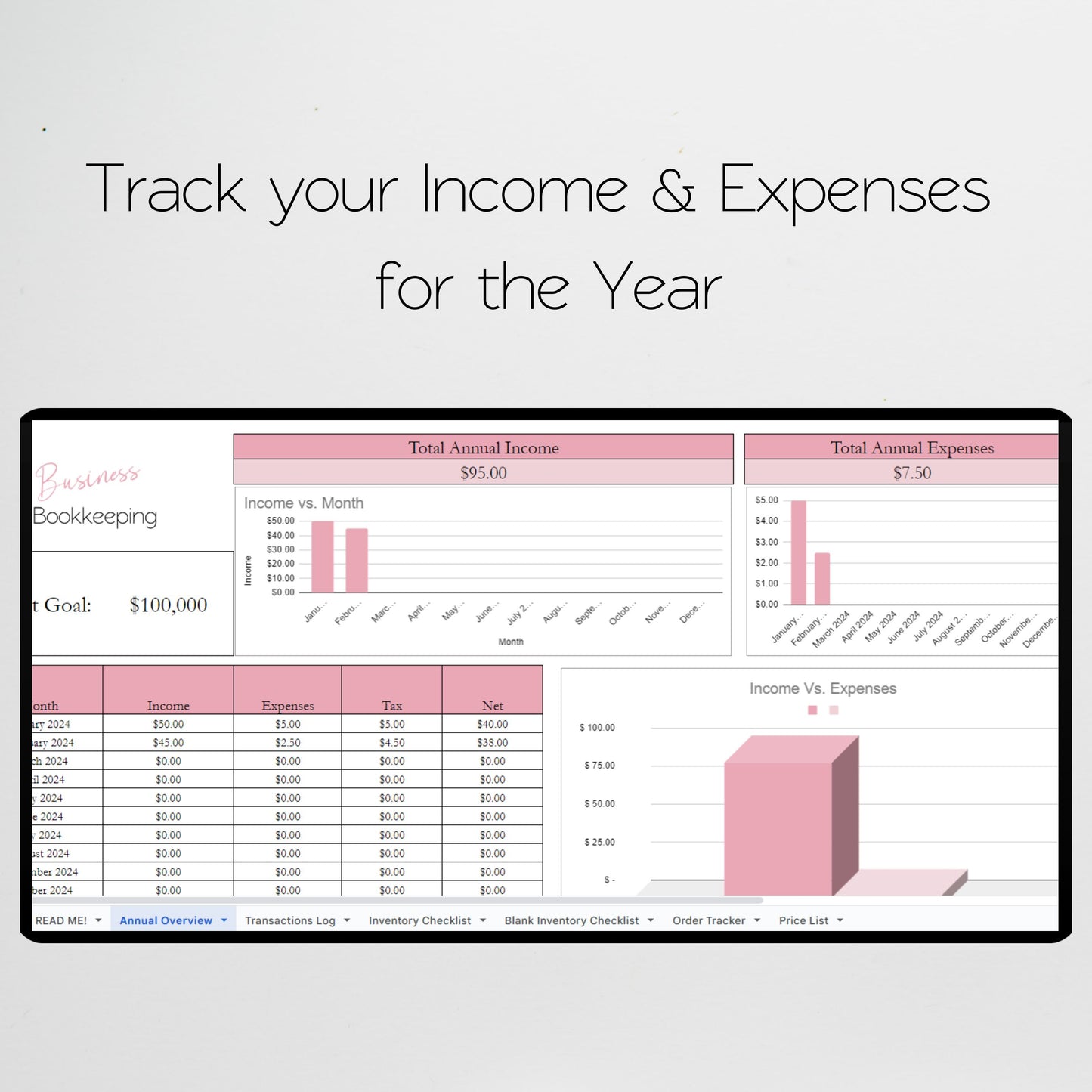 Pet Business Bookkeeping Template Google Sheets Excel Spreadsheet