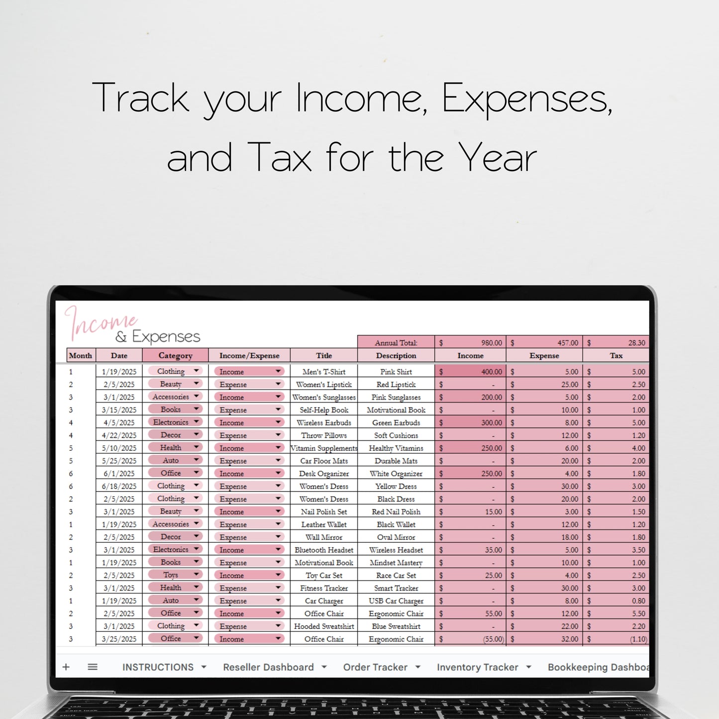 Reseller Business Planner Template Google Sheet and Excel Spreadsheet