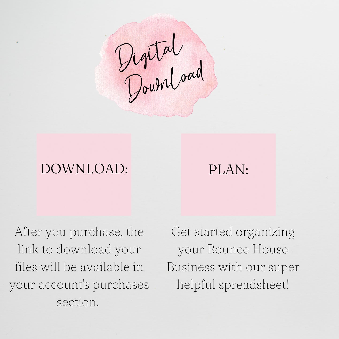 Bounce House Business Planner Template Google Sheet and Excel Spreadsheet