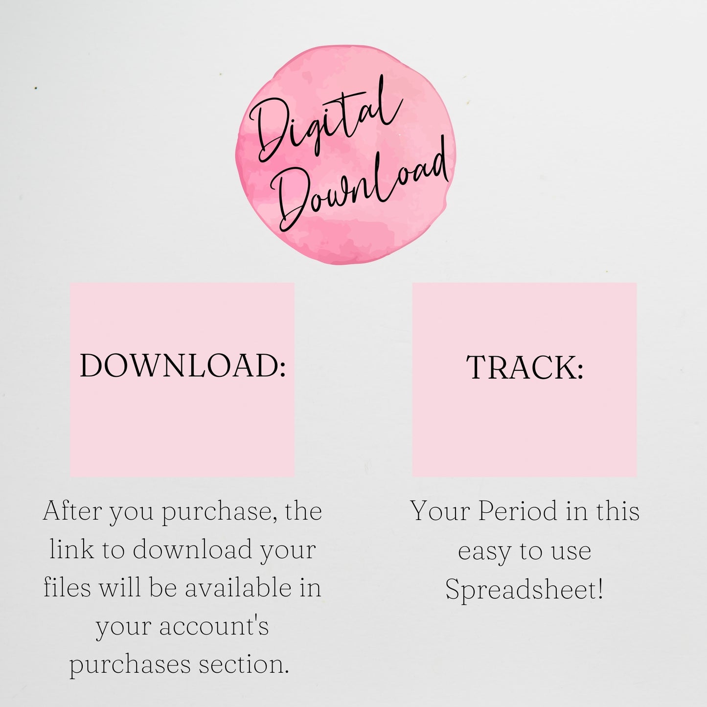 Period Tracker Template Google Sheets and Excel Spreadsheet