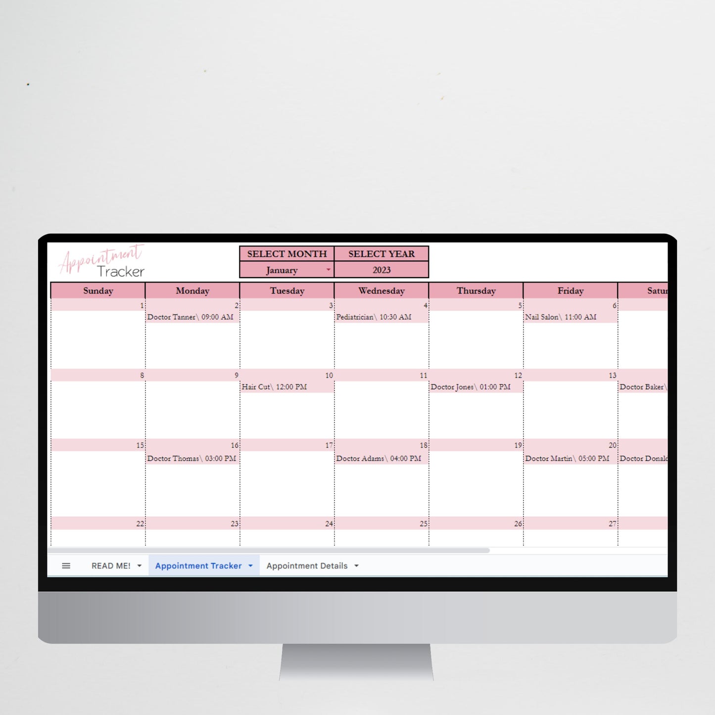 Pet Business Appointment Tracker Google Sheet Excel Spreadsheet
