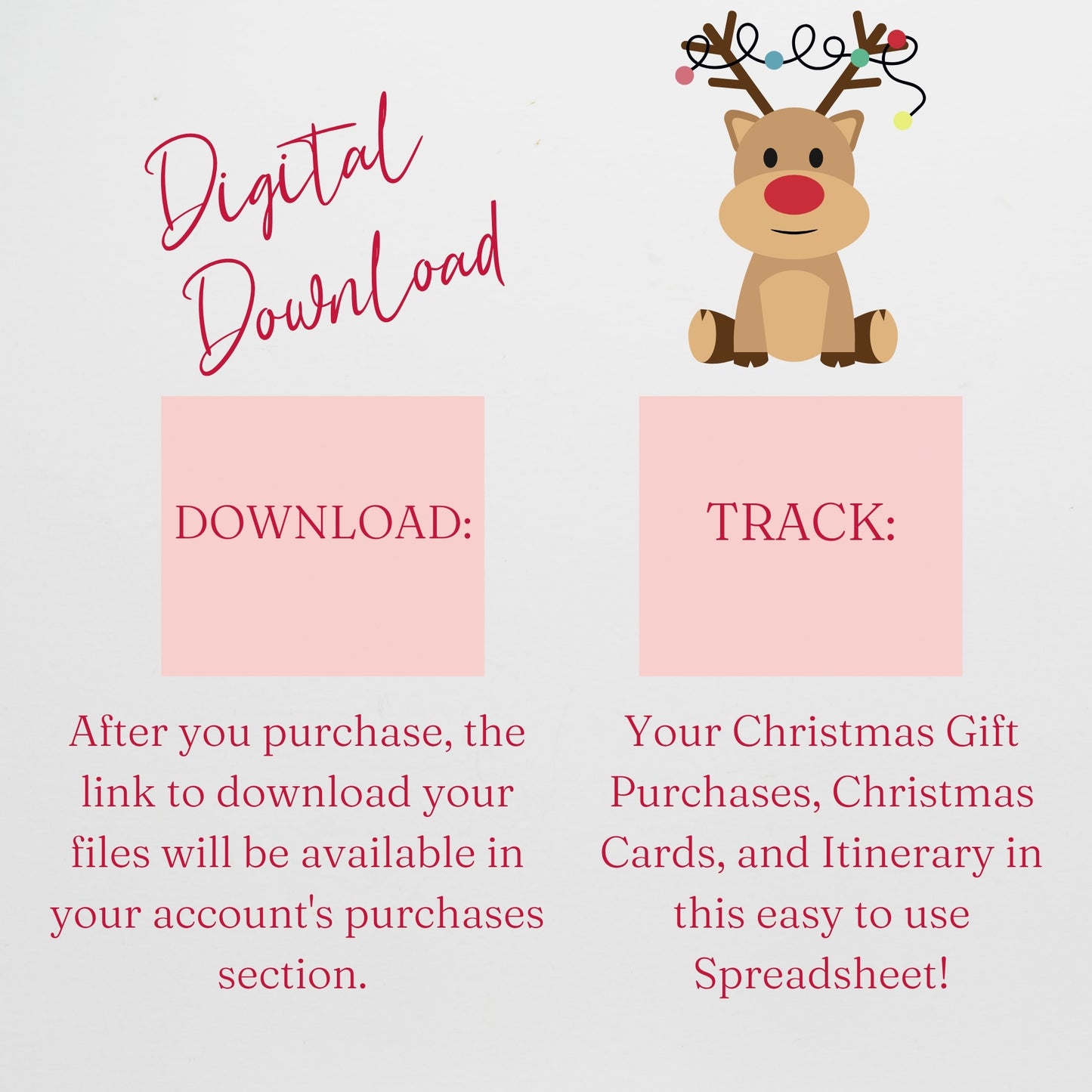 Christmas Gift Tracker Excel Spreadsheet, Holiday Budget Planner,