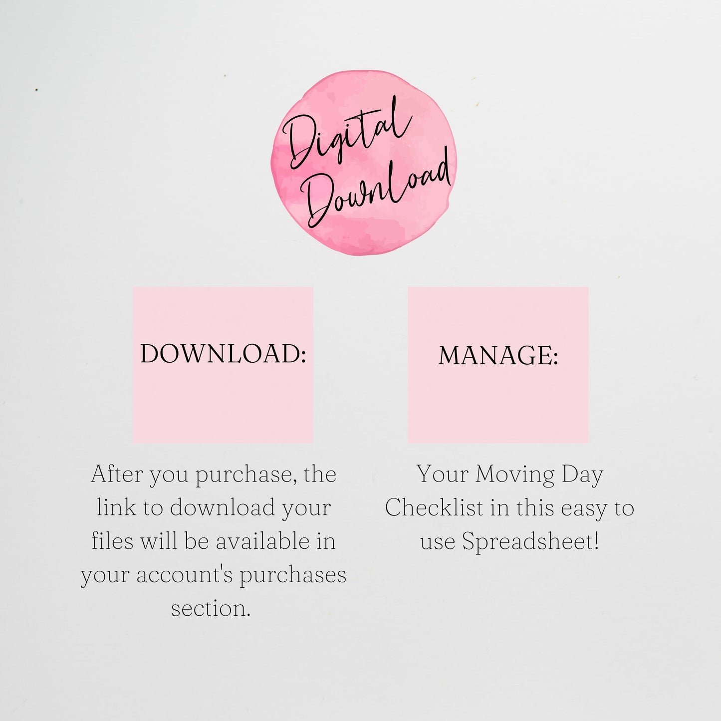 Moving Day Checklist Google Sheet and Excel Spreadsheet
