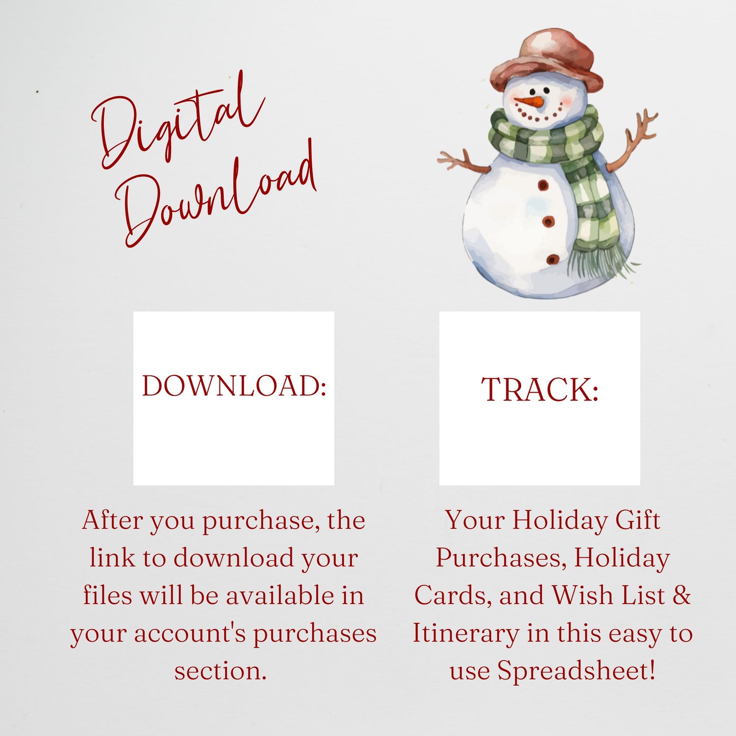 Holiday Gift Tracker Google Sheet, Christmas Planner Spreadsheet, Holiday Presents, Christmas Budget Sheet, Christmas Present Tracking