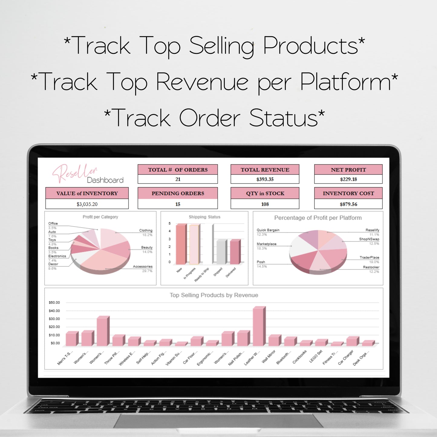 Reseller Business Planner Template Google Sheet and Excel Spreadsheet