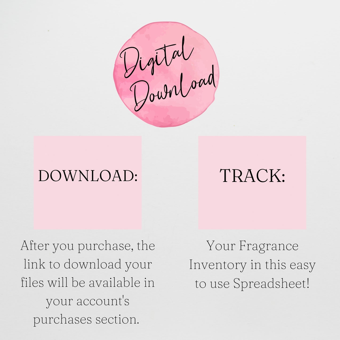 Fragrance Collection Tracker Template Inventory Tracking for Google Sheets and Excel Spreadsheet