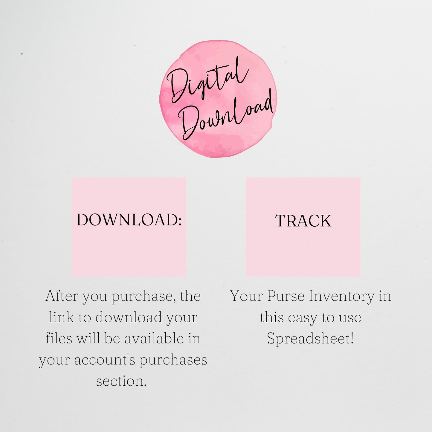 Purse Inventory Tracker Google Sheets