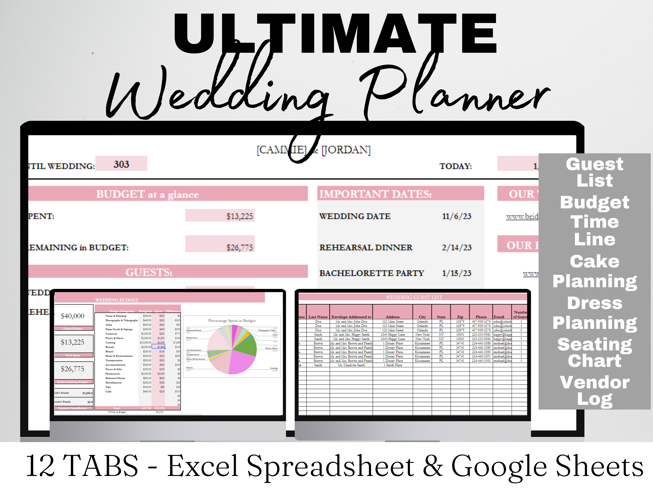 Wedding Planner Template Google Sheets Excel Spreadsheet Savvy And wedding-planner-template-google-sheets-excel-spreadsheet-savvy-and