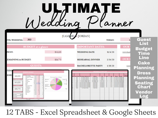 Wedding Planner Template Google Sheets Excel Spreadsheet