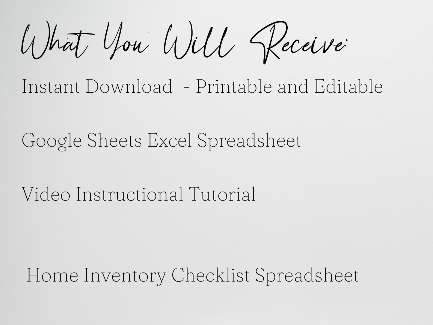 Home Inventory Checklist Template Google Sheets Excel Spreadsheet