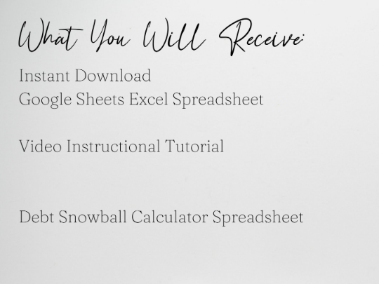 Debt Snowball Template Google Sheets Excel Spreadsheet