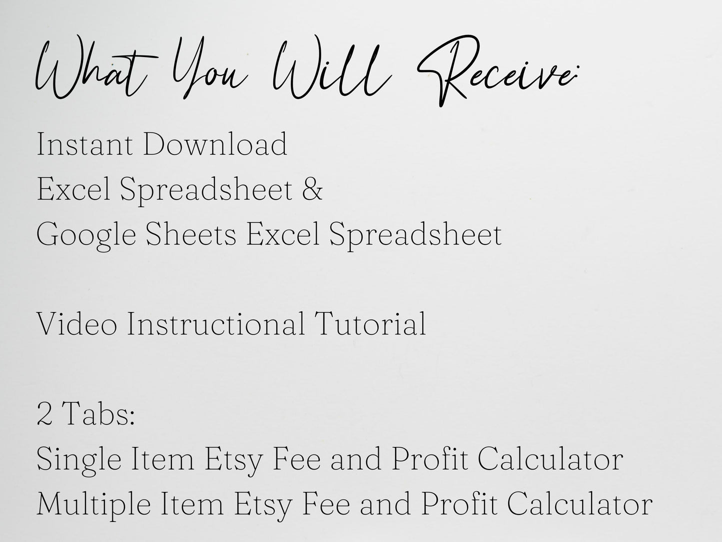 Etsy Profit Calculator, Etsy Fees Calculator, Etsy Profit Margin Calculator - Excel Spreadsheet Google Sheets