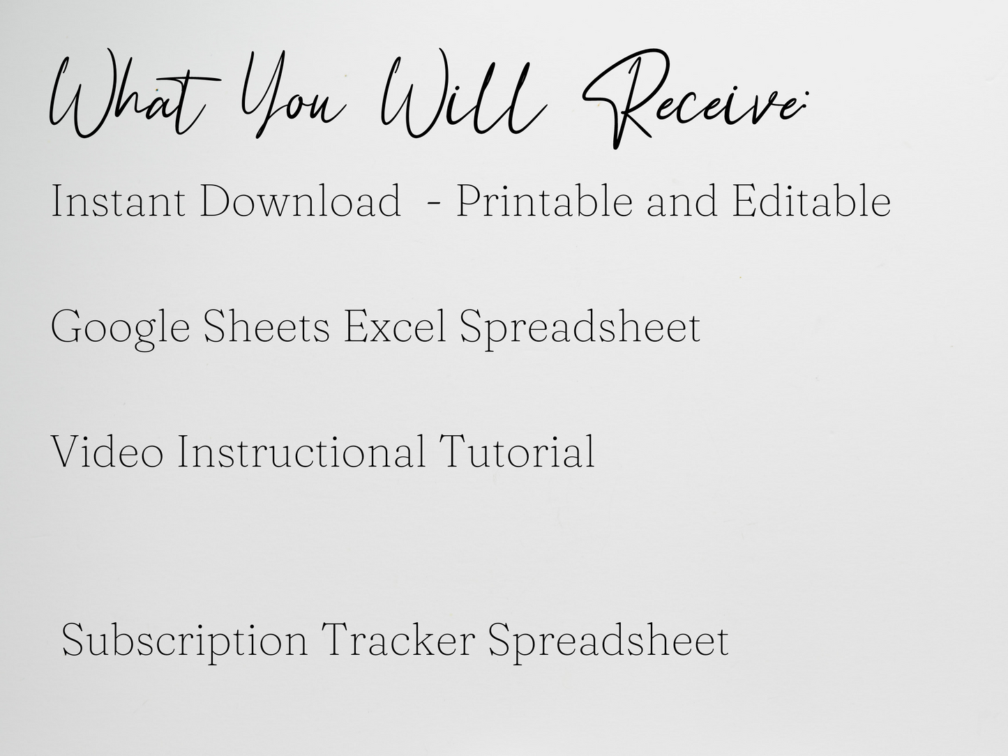Subscription Tracker Template Google Sheets Excel Spreadsheet