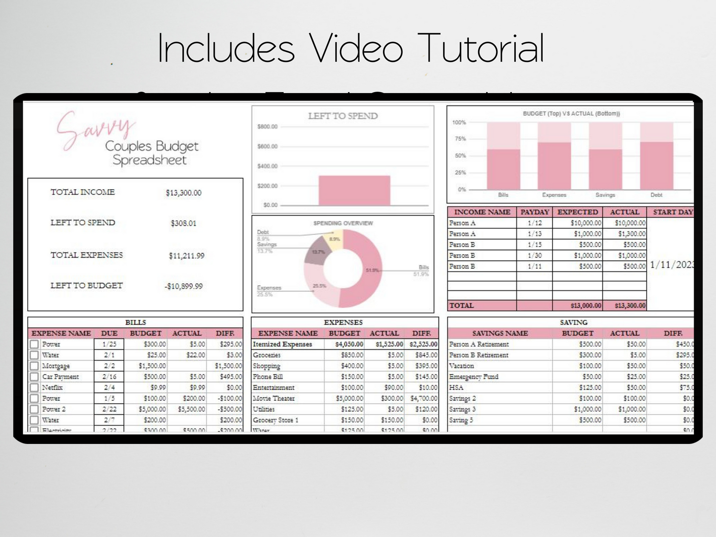 Couples Budget Template Google Sheets Excel Spreadsheet