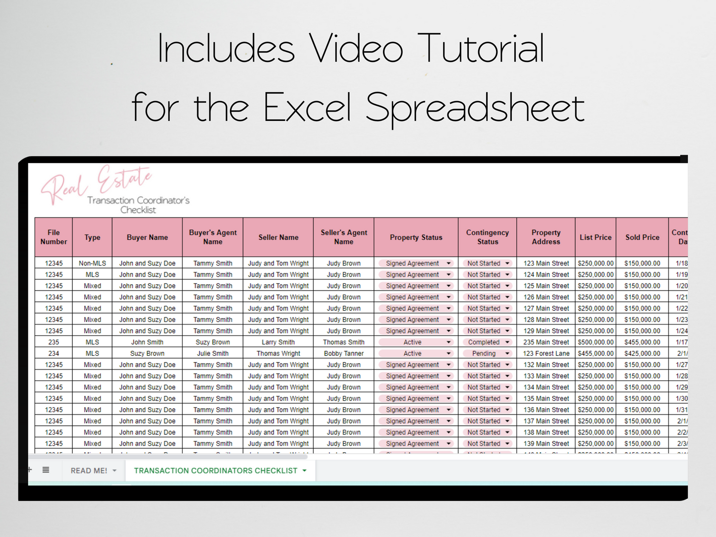 Real Estate Transaction Coordination Checklist Template Google Sheets Excel Spreadsheet