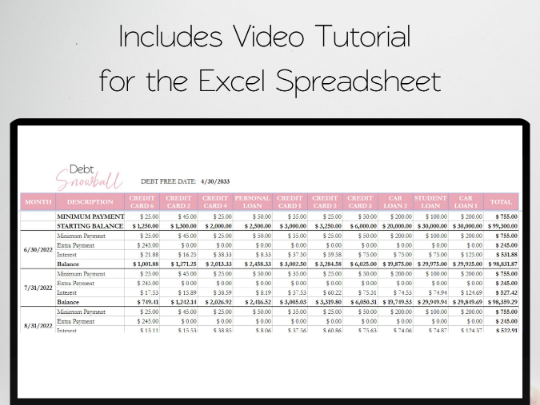 Debt Snowball Template Google Sheets Excel Spreadsheet