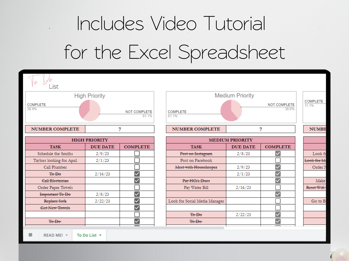 Ultimate ADHD Life Planner Template Google Sheets Excel Spreadsheet