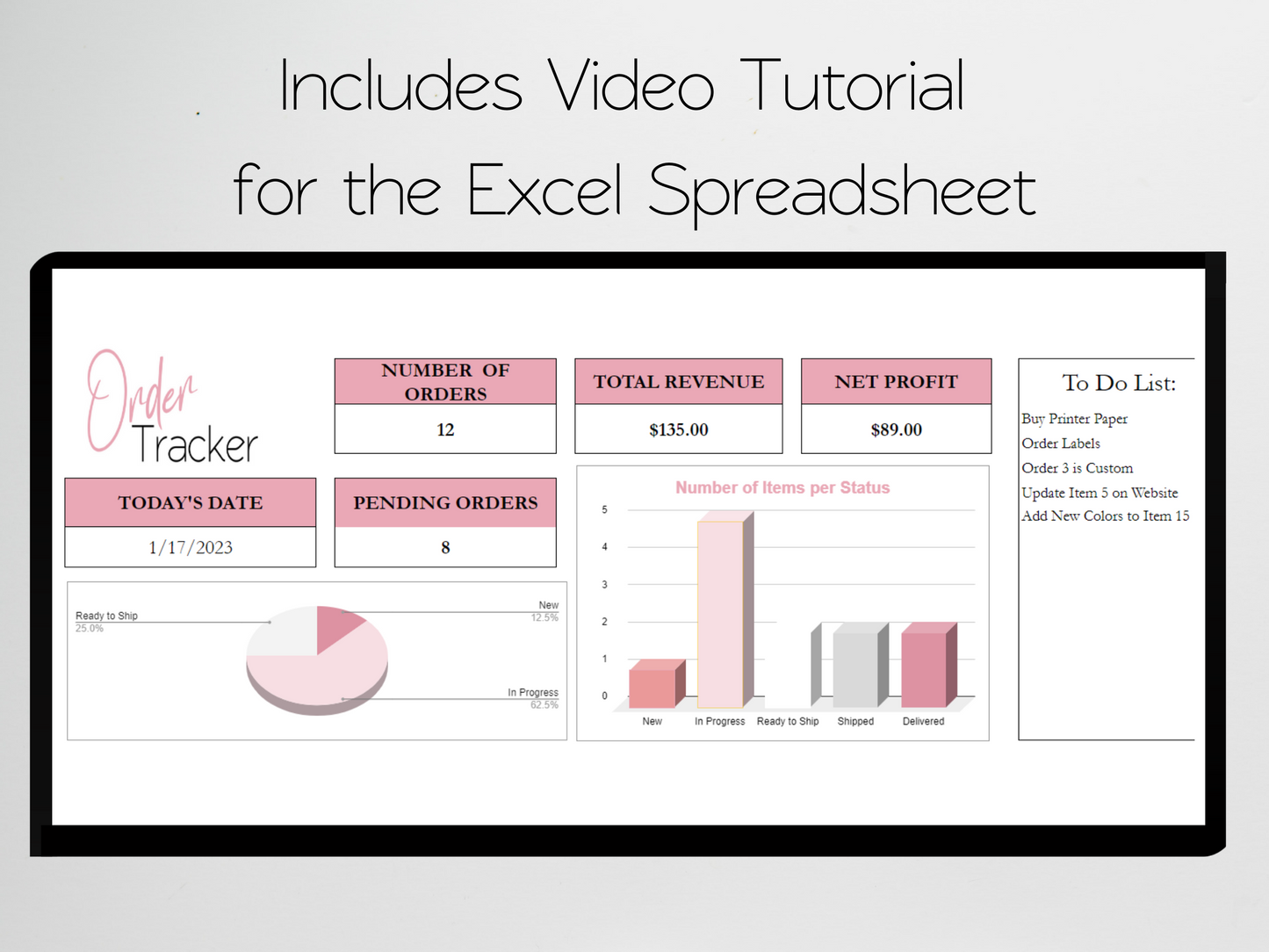Order Tracker Template Google Sheets Excel Spreadsheet