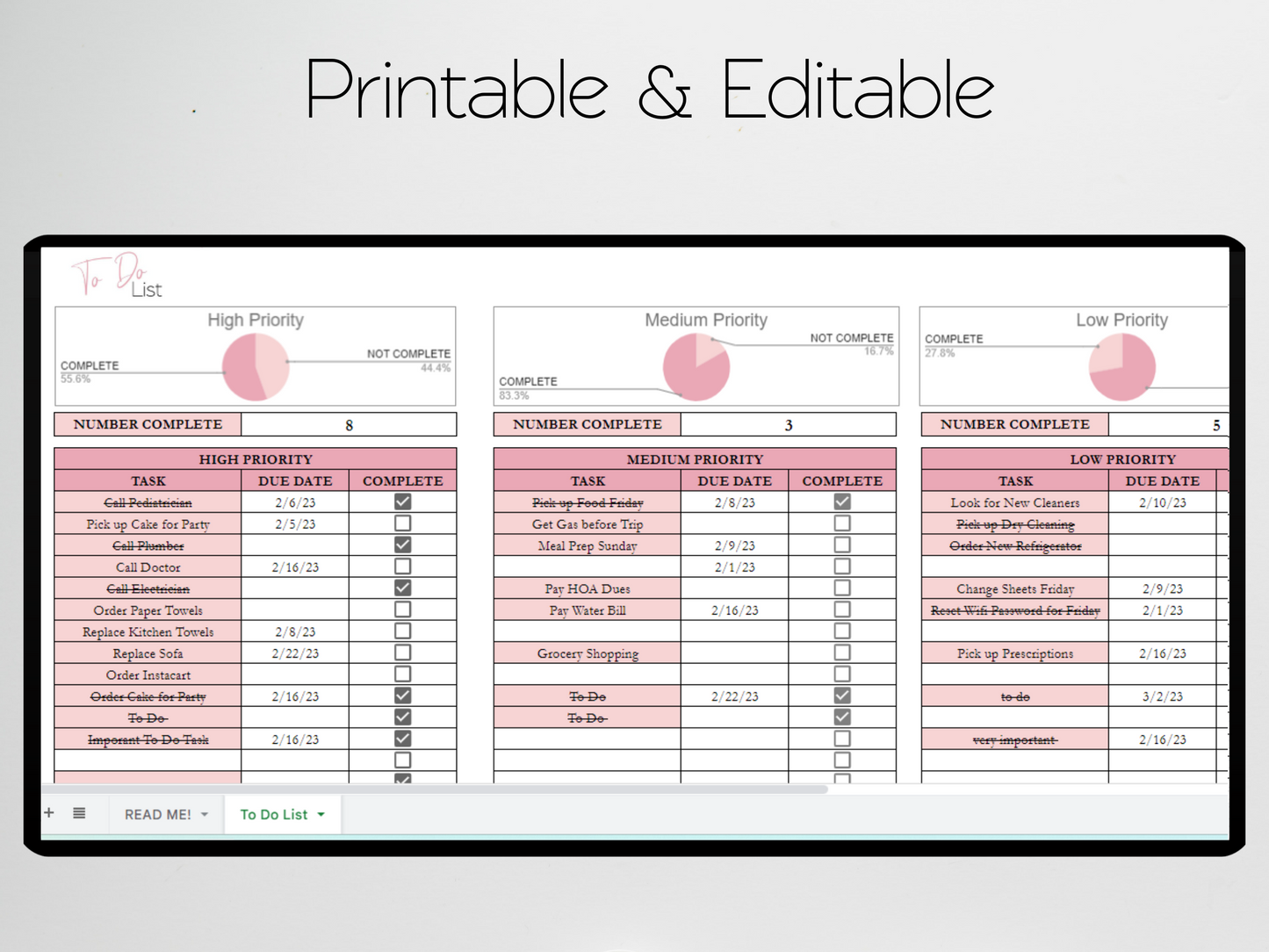 To Do List Template Google Sheets Excel Spreadsheet