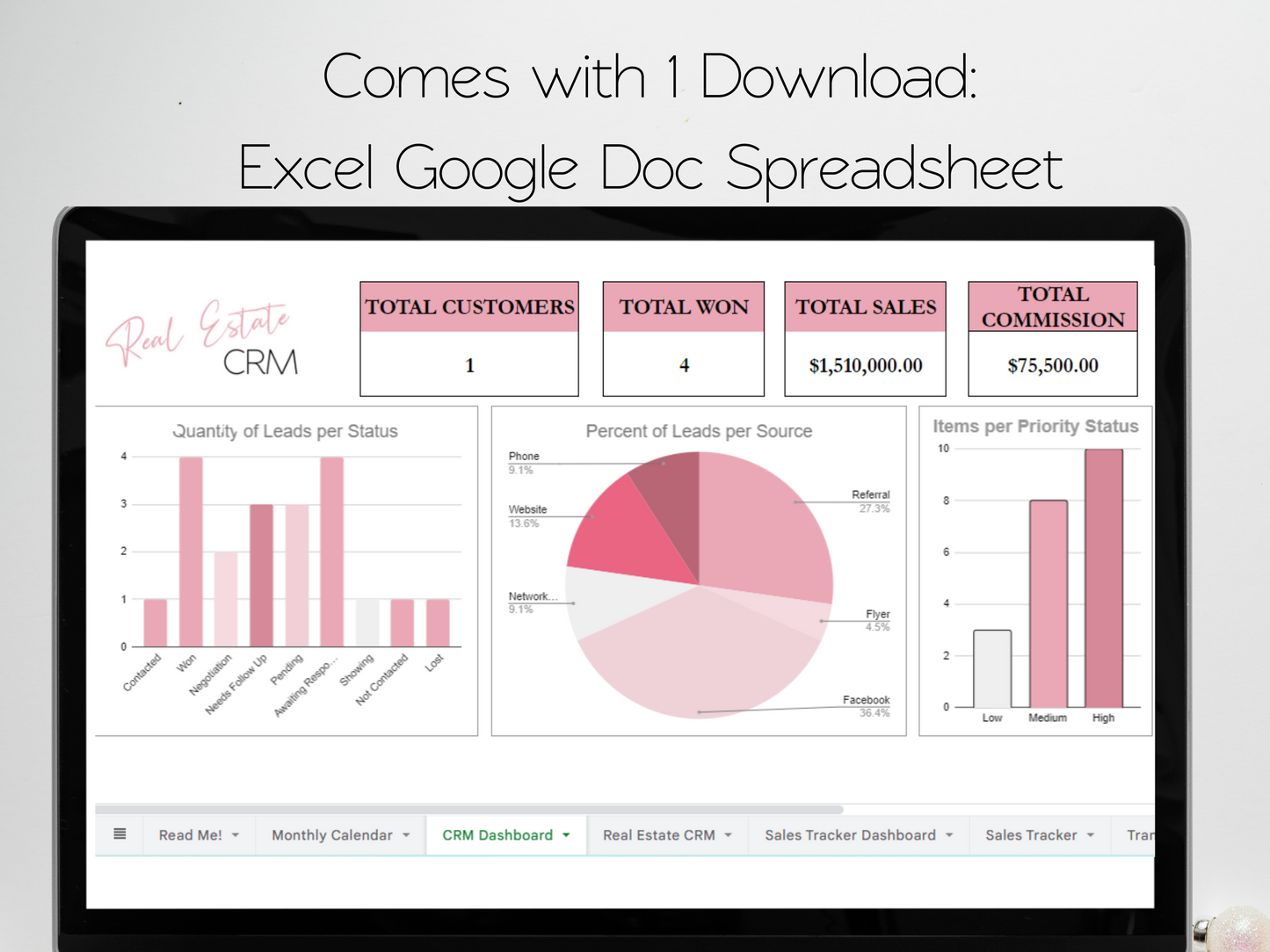 Real Estate Sales Management Bundle Template Google Sheets Excel Spreadsheet