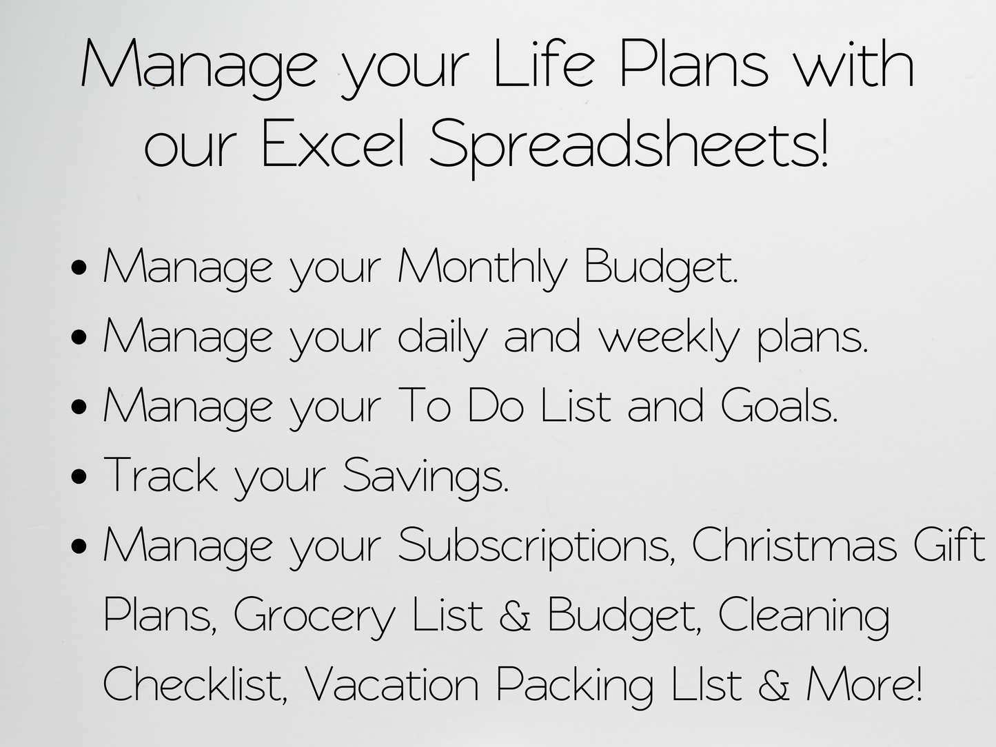 Ultimate ADHD Life Planner Template Google Sheets Excel Spreadsheet