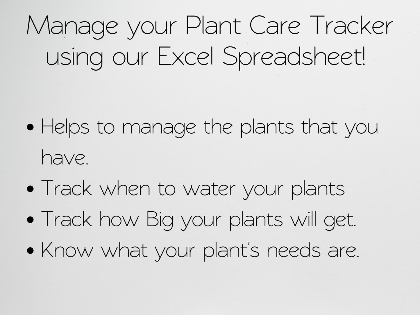 Plant Care Tracker Template Excel Spreadsheet Google Sheets