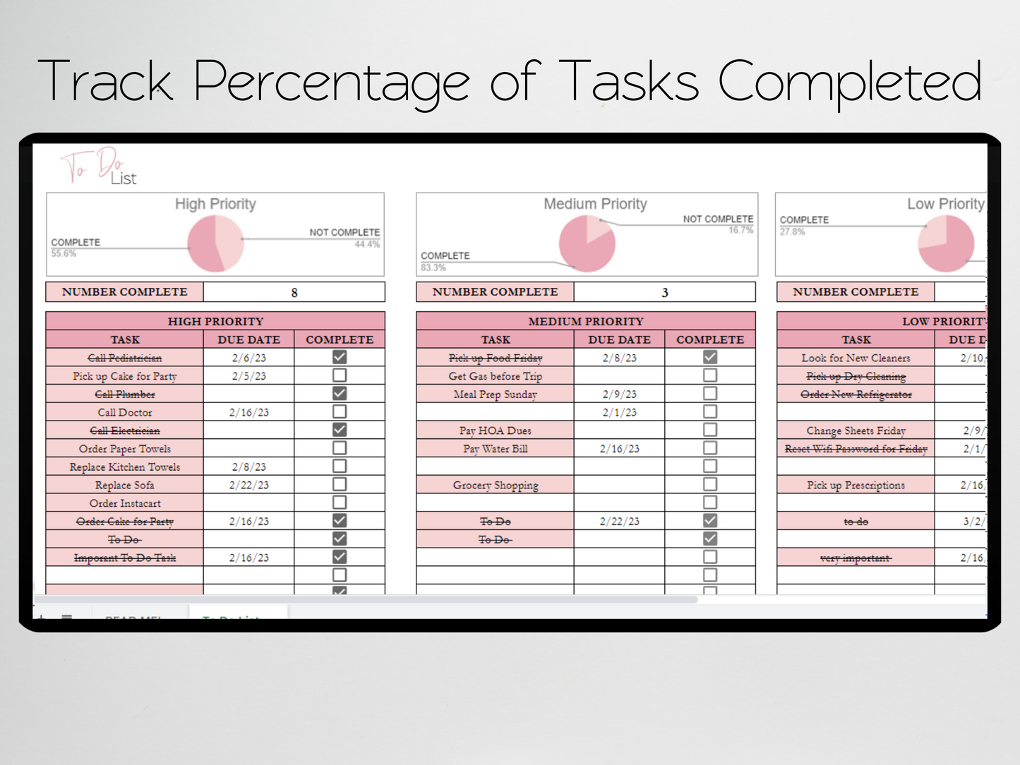 To Do List Template Google Sheets Excel Spreadsheet