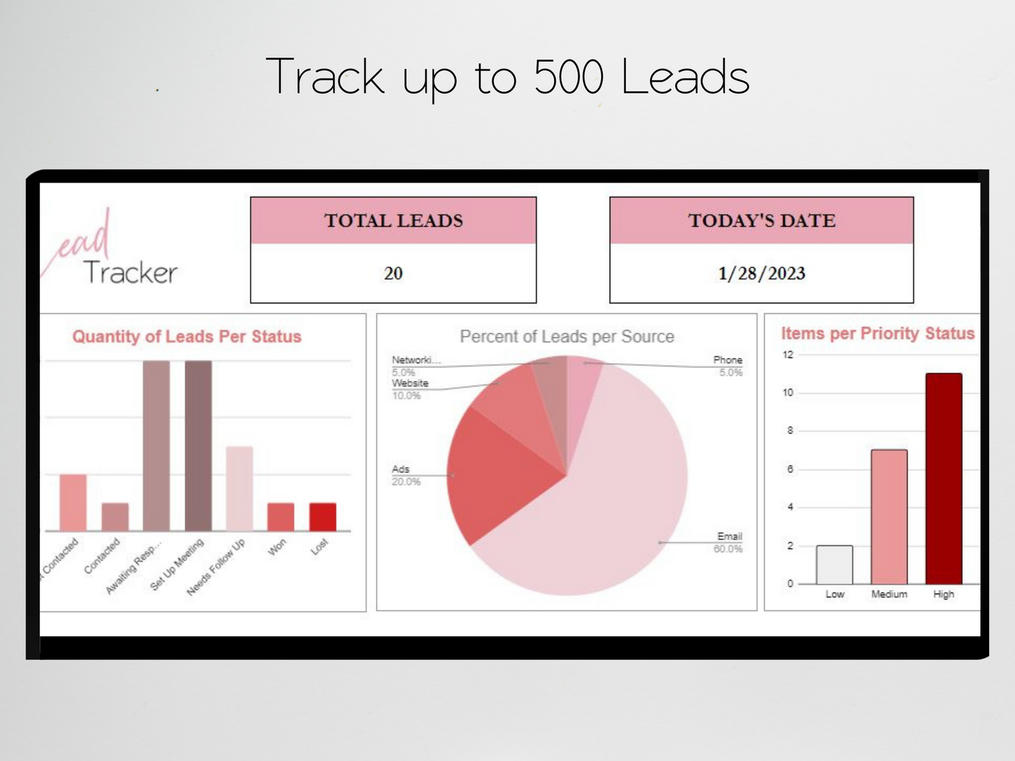 Lead Tracker Template Google Sheets Excel Spreadsheet