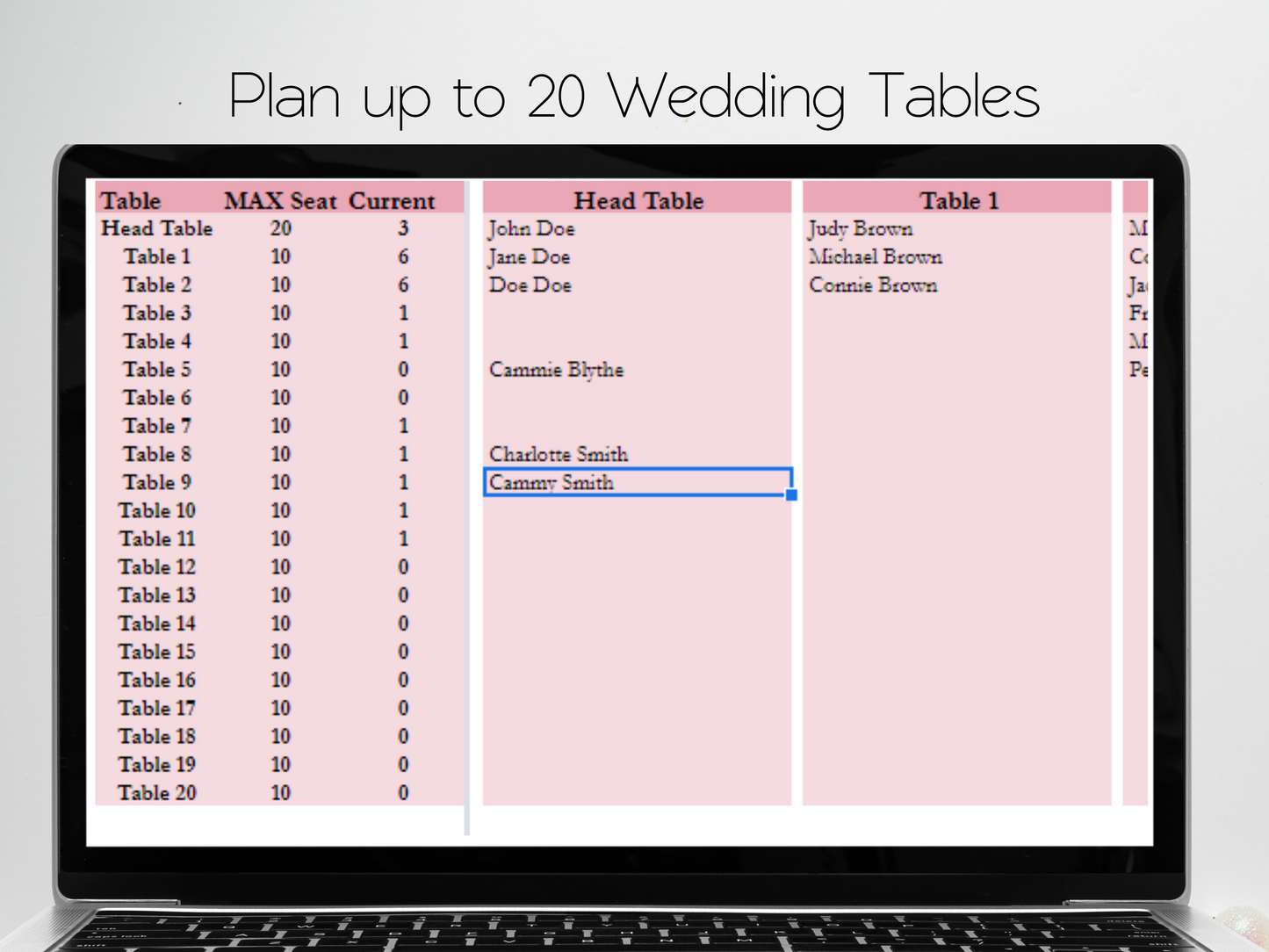 Wedding Guest List Template Google Sheets Excel Spreadsheet