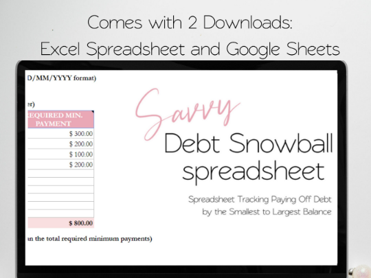 Debt Snowball Template Google Sheets Excel Spreadsheet
