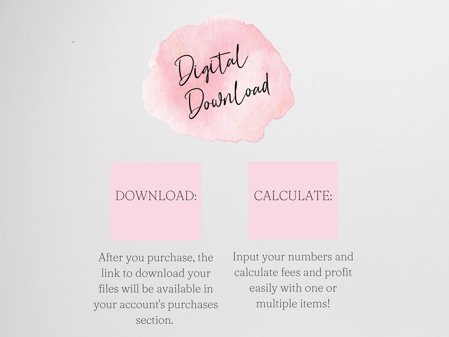 Etsy Profit Calculator, Etsy Fees Calculator, Etsy Profit Margin Calculator - Excel Spreadsheet Google Sheets