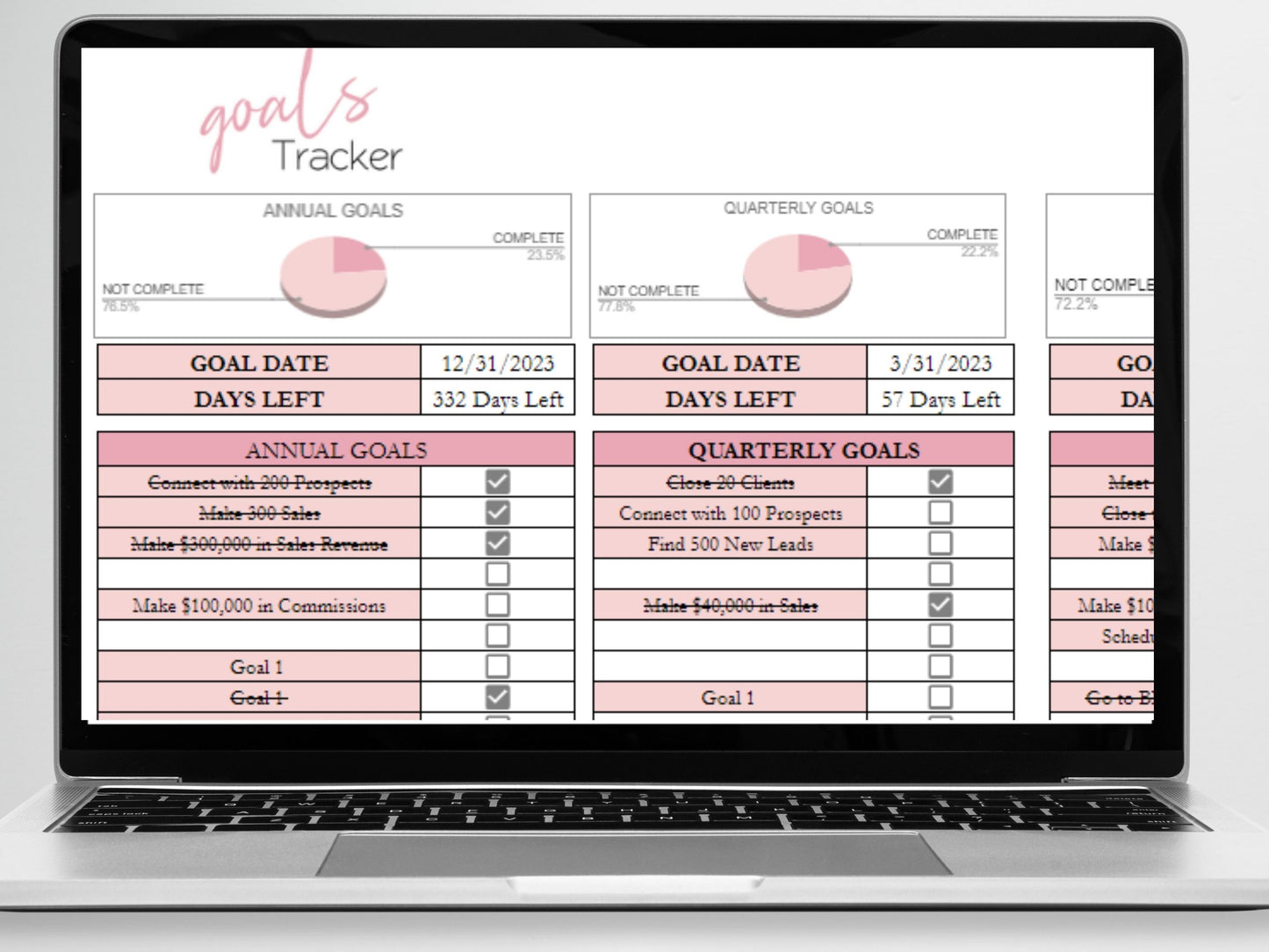 Goal Tracker Template Google Sheets, Goal Tracking Template Excel Sheet
