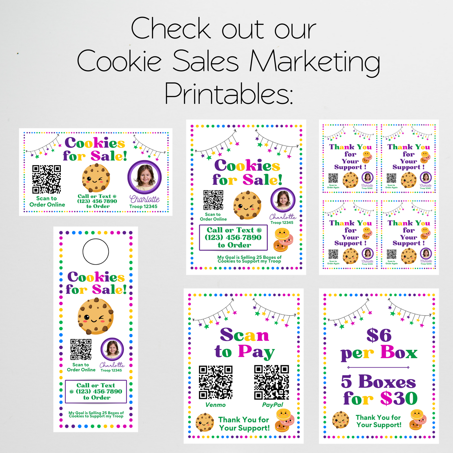 Cookie Sales Spreadsheet Template Bundle, Cookie Inventory Tracker for Girl Troop Leader