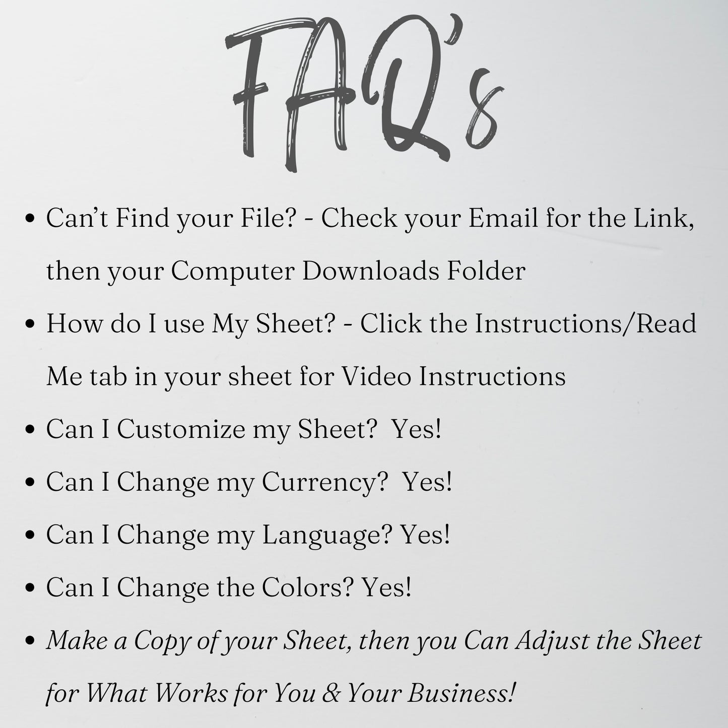 Home Inventory Checklist Template Google Sheets Excel Spreadsheet