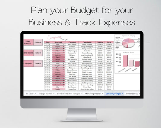 Organizing Business Spreadsheet Bundle | Google Sheets & Excel Spreadsheet for Professional Organizer