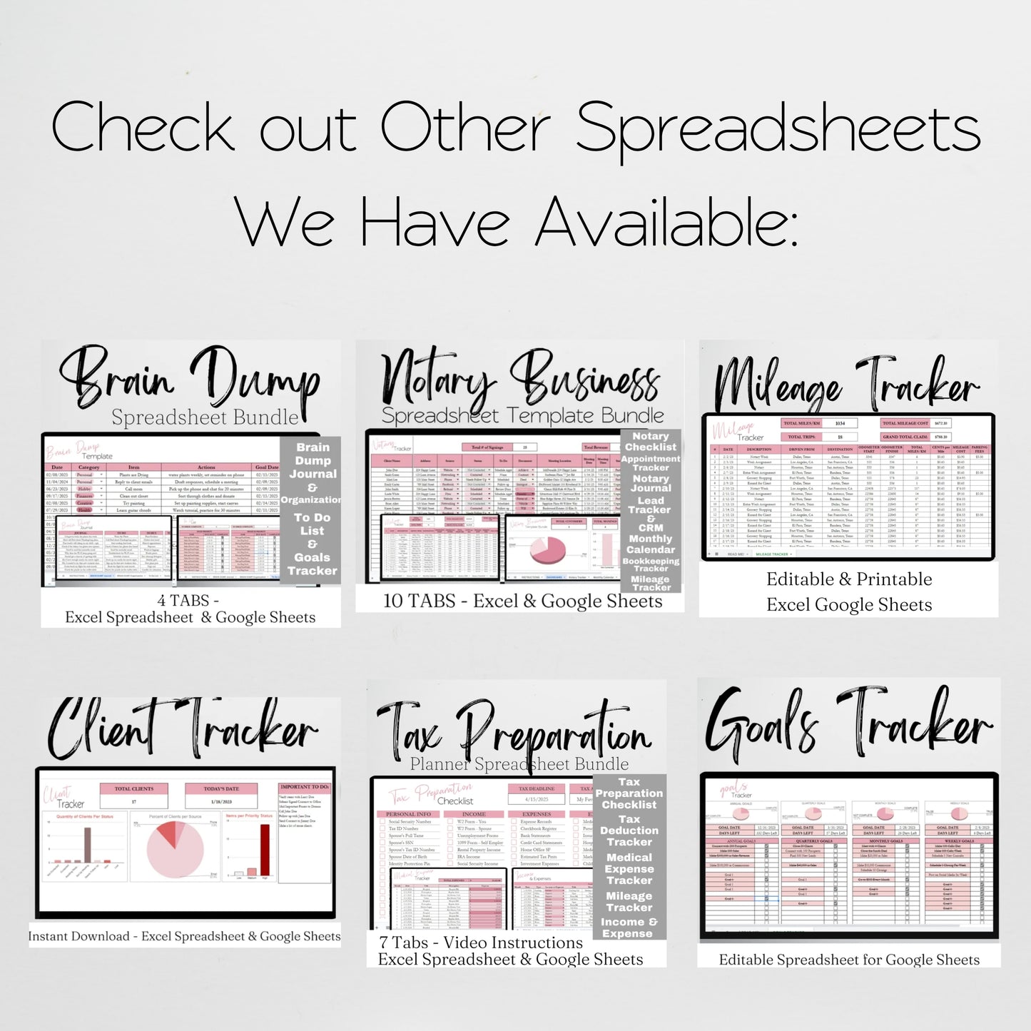Notary Bookkeeping Template Google Sheets and Excel Spreadsheet