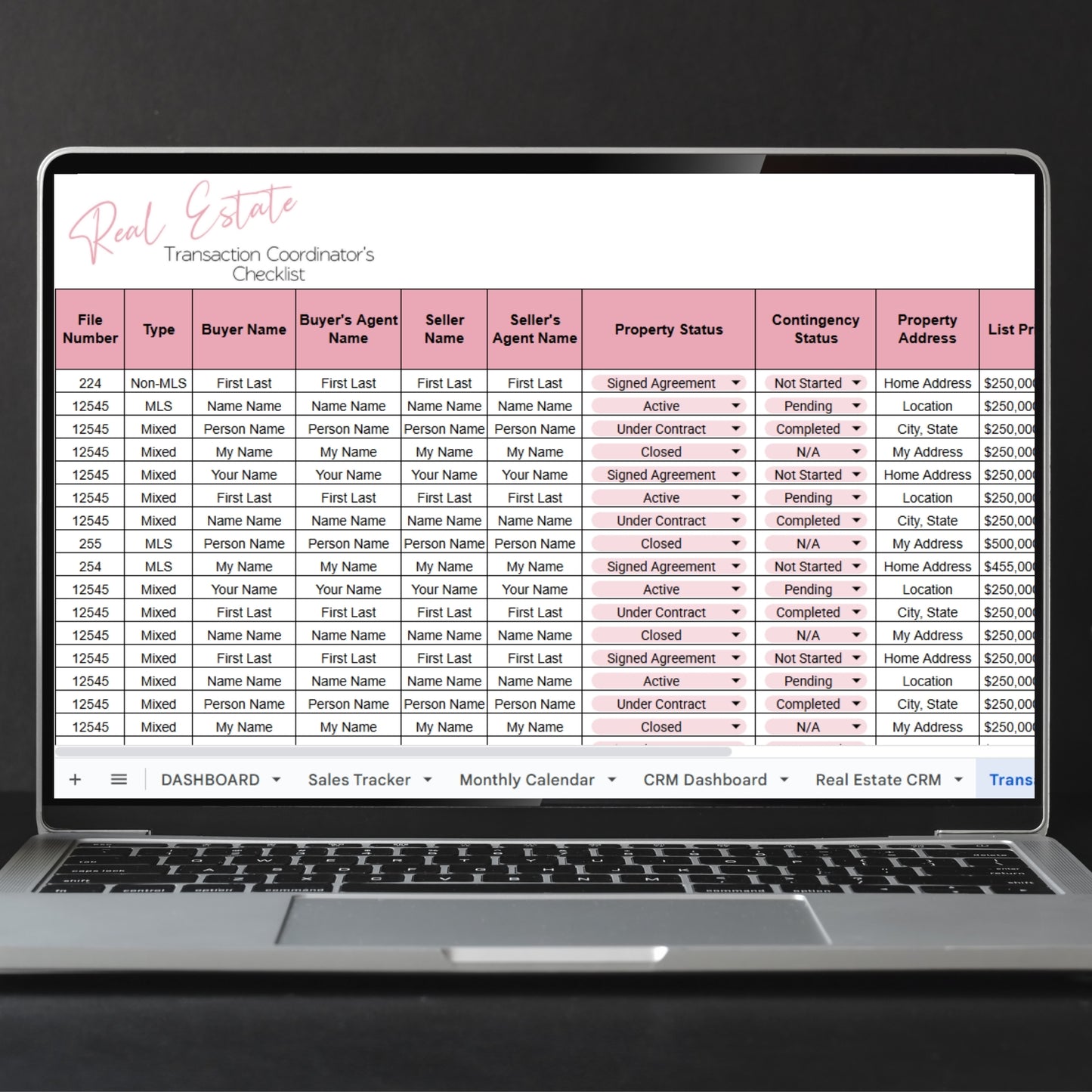Real Estate Sales Management Bundle Template Google Sheets Excel Spreadsheet