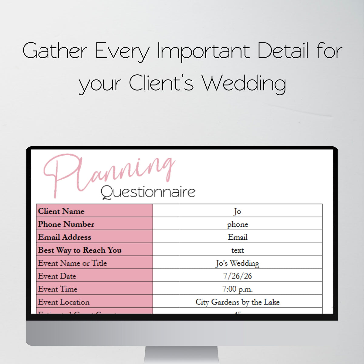 Wedding Planner Business Template Bundle | Client Wedding Organizer & Business Tracker Google Sheets & Excel Spreadsheet for Coordinators & Event Planners
