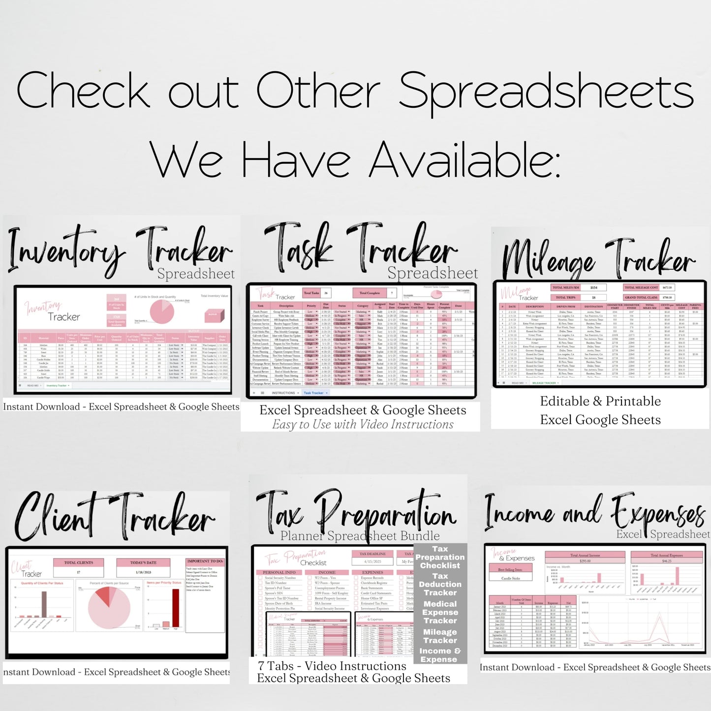 Florist Business Planner Template Bundle Google Sheet and Excel Spreadsheet