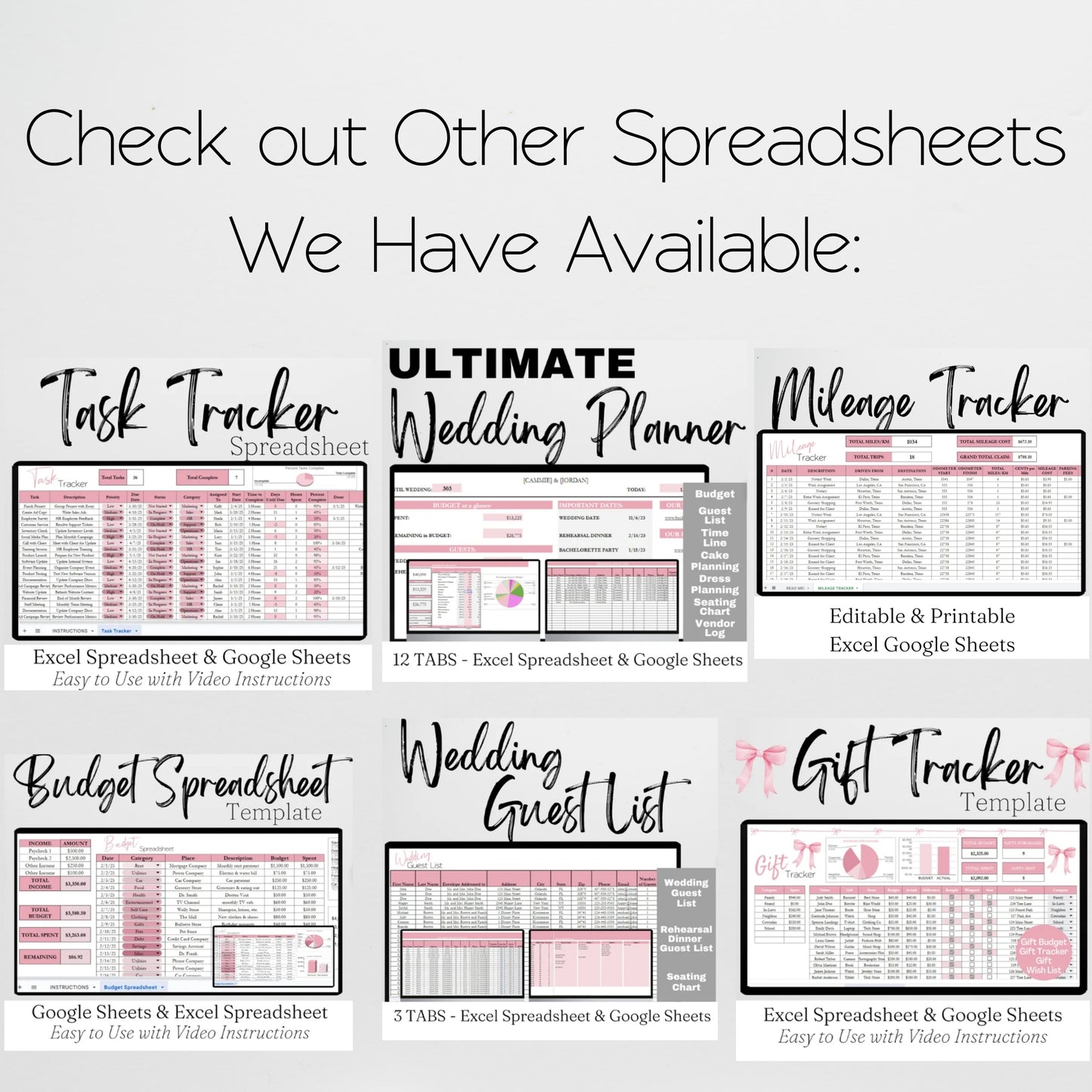 Event Planning Business Template Bundle Google Sheet and Excel Spreadsheet