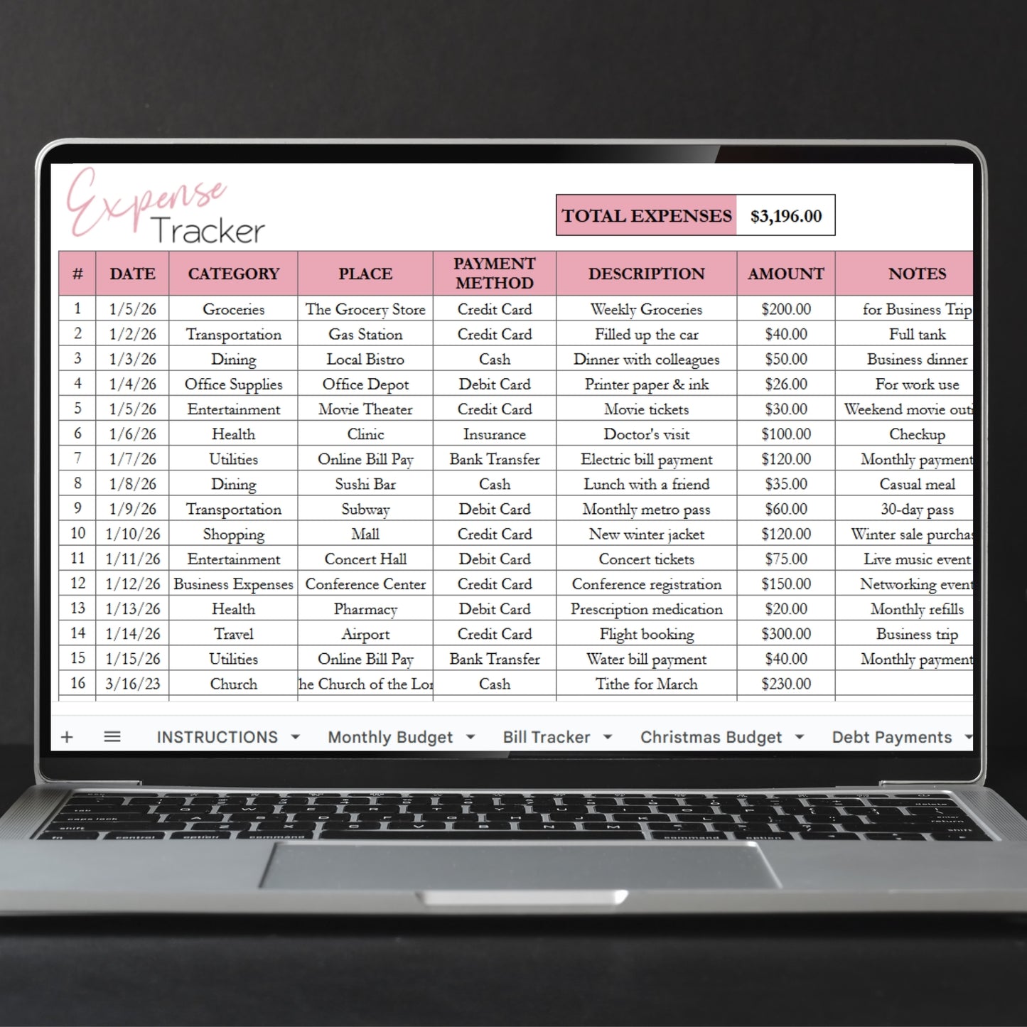 Budget Spreadsheet Template Bundle Google Sheets and Excel Spreadsheet