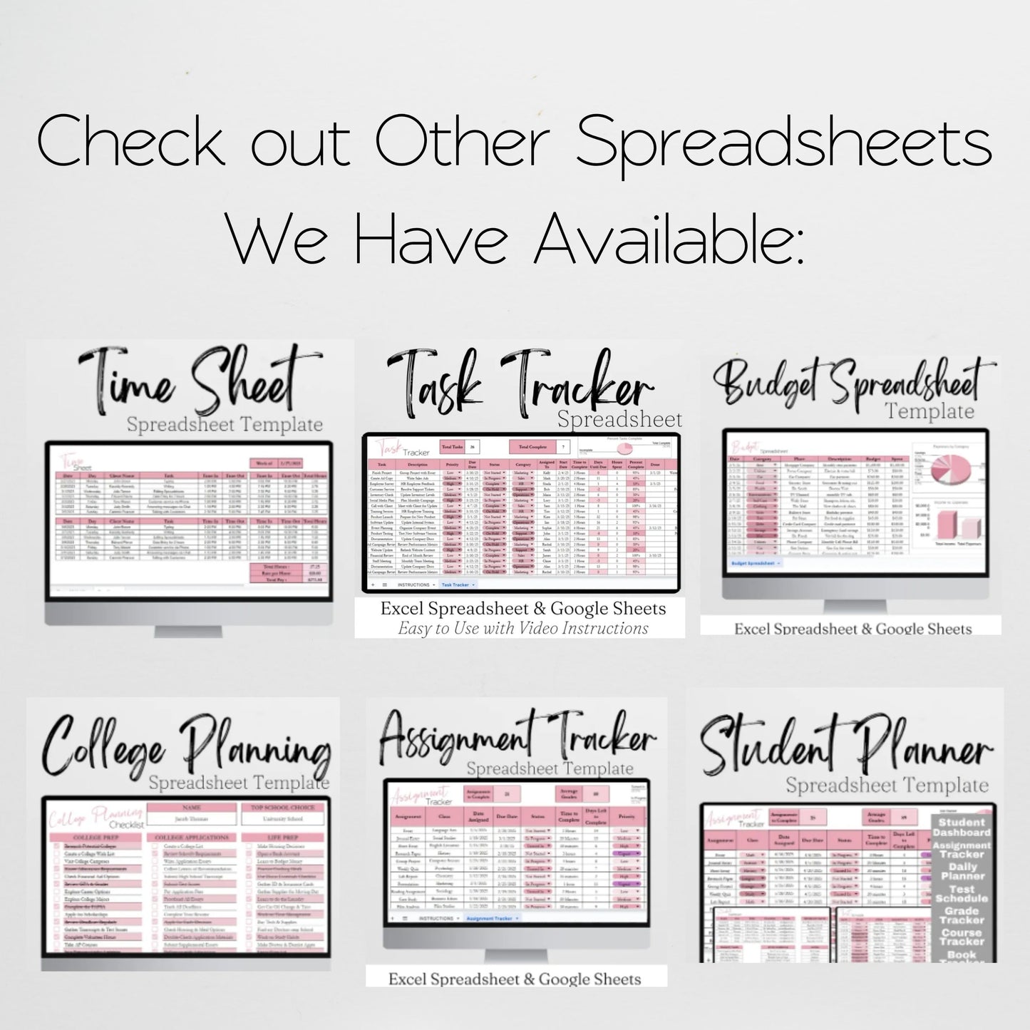 Community Service Hours Log Spreadsheet | Student Service Record & Graduation Requirement Tracker | Google Sheets & Excel
