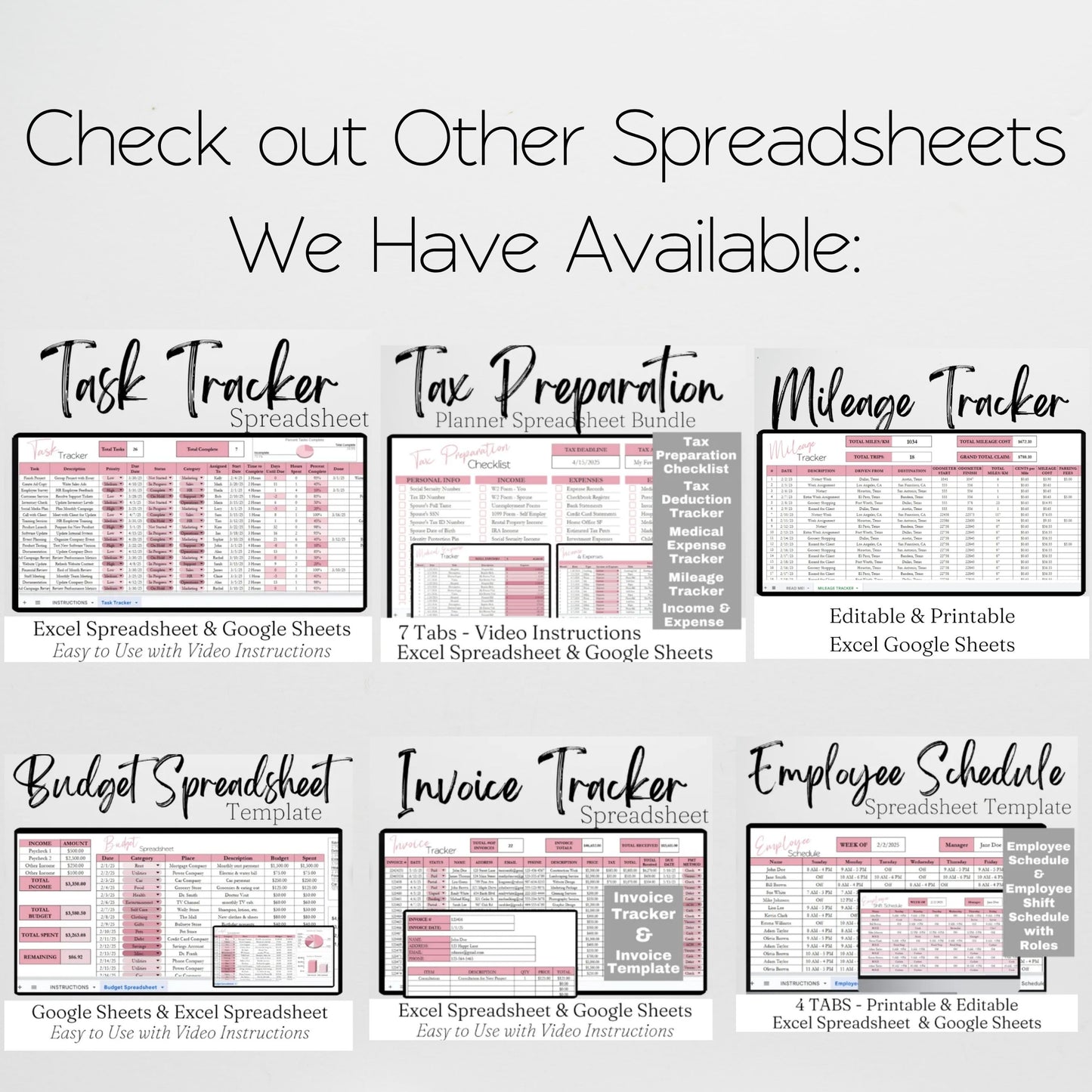 Makeup Artist Business Bundle Google Sheet and Excel Spreadsheet Template | Client Tracker, Appointment Planner, Income Tracker & Business Spreadsheet for Makeup Artists
