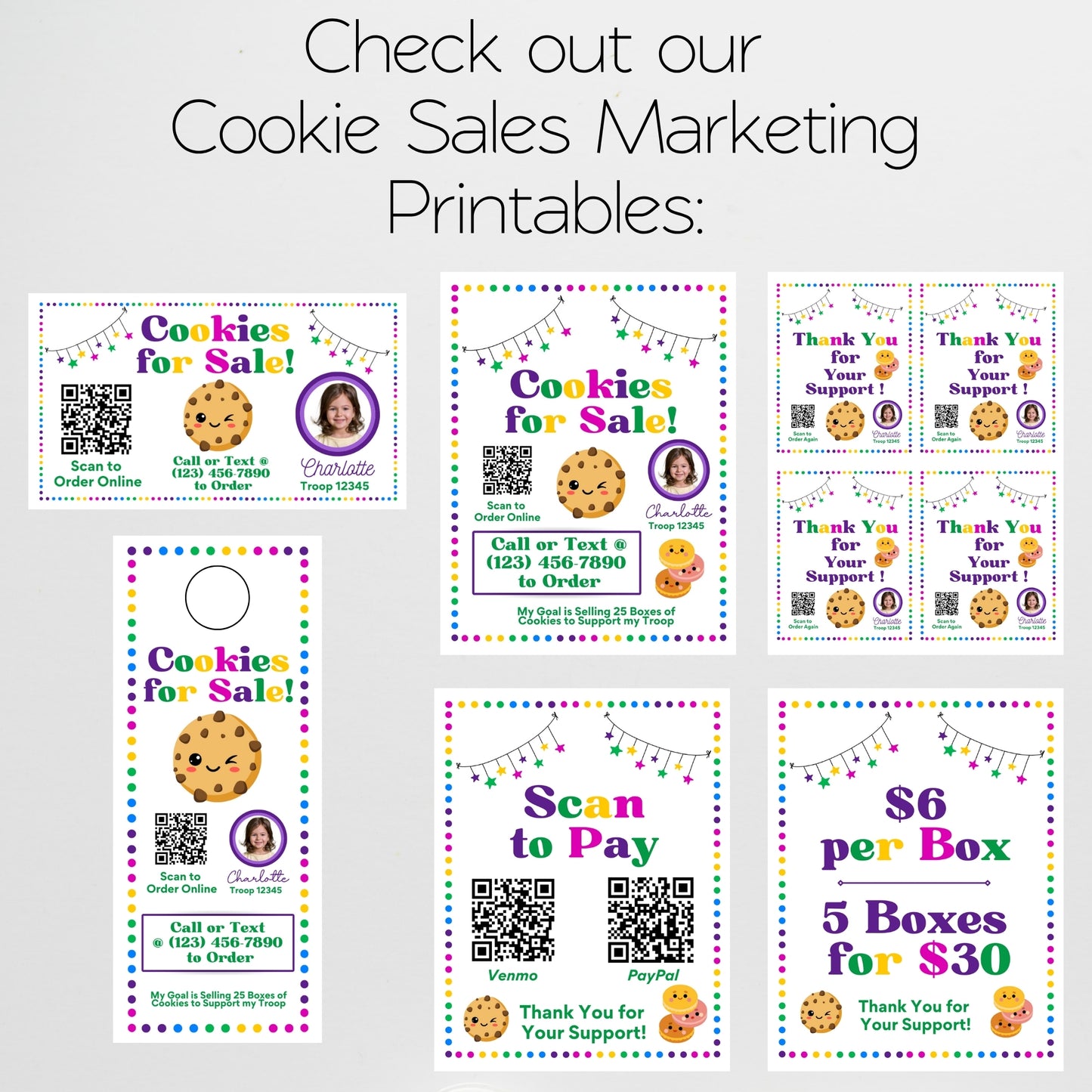 Cookie Sales Spreadsheet Template Bundle, Cookie Inventory Tracker for Girl Troop Leader