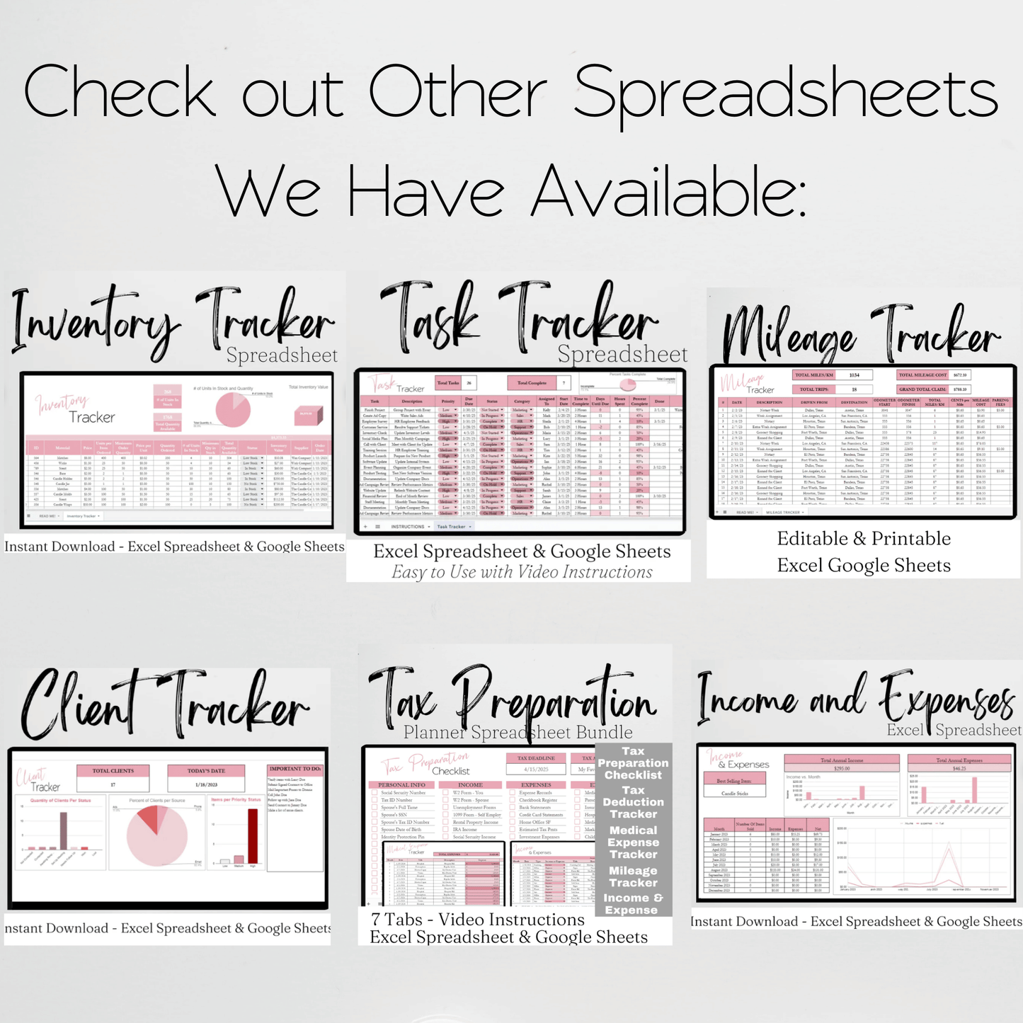 Crochet Planner Template Google Sheet and Excel Spreadsheet