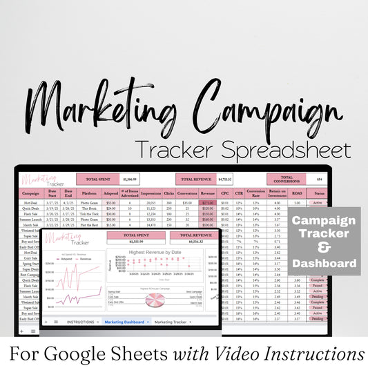 Marketing Campaign Tracker Template Google Sheets
